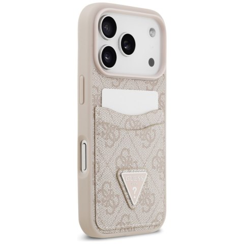 Guess nakładka 4G Double Card Triangle do iPhone 17 Pro różowa