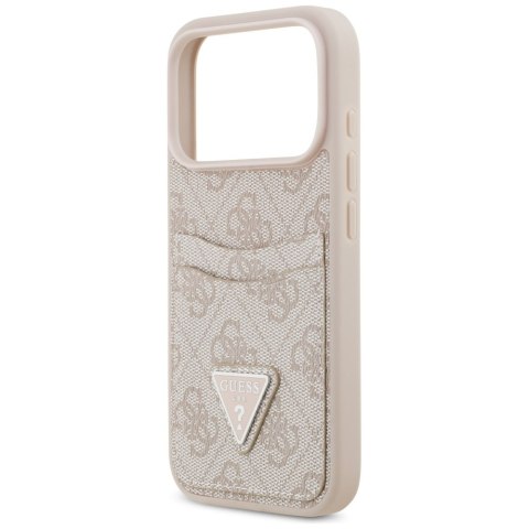 Guess nakładka 4G Double Card Triangle do iPhone 17 Pro różowa