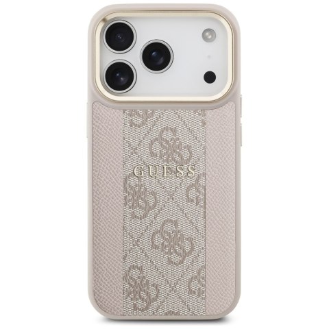 Guess nakładka 4G Stripe MagSafe do iPhone 17 Pro różowa