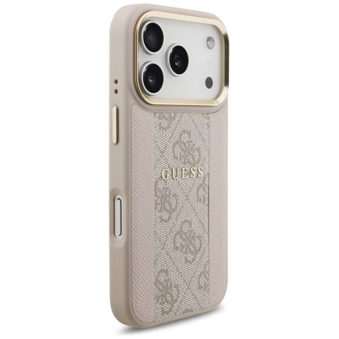 Guess nakładka 4G Stripe MagSafe do iPhone 17 Pro różowa