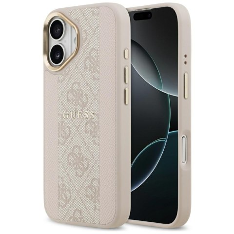 Guess nakładka 4G Stripe MagSafe do iPhone 17 różowa