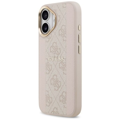 Guess nakładka 4G Stripe MagSafe do iPhone 17 różowa