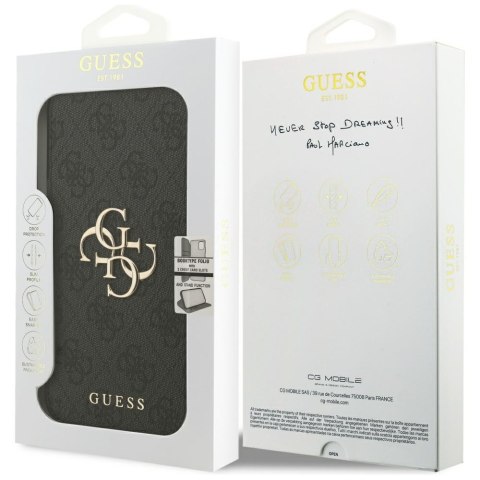 Guess nakładka Book 4G Metal Logo do iPhone 17 Pro Max czarna