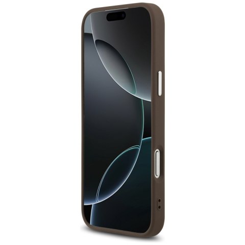 Guess nakładka Classic Logo MagSafe do iPhone 17 Pro brązowa