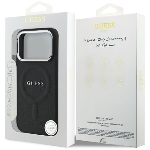 Guess nakładka Classic Logo MagSafe do iPhone 17 Pro czarna