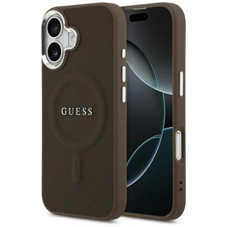 Guess nakładka Classic Logo MagSafe do iPhone 17 brązowa