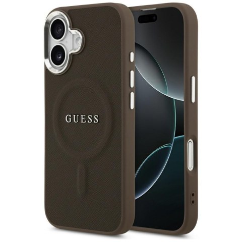 Guess nakładka Classic Logo MagSafe do iPhone 17 brązowa