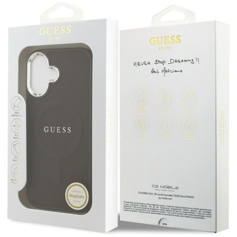 Guess nakładka Classic Logo MagSafe do iPhone 17 brązowa