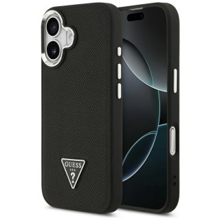 Guess nakładka Grained Triangle Logo MagSafe do iPhone 17 czarna