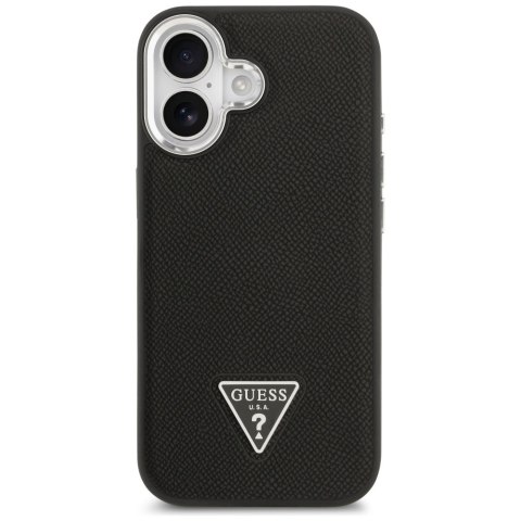 Guess nakładka Grained Triangle Logo MagSafe do iPhone 17 czarna