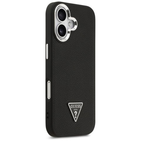 Guess nakładka Grained Triangle Logo MagSafe do iPhone 17 czarna
