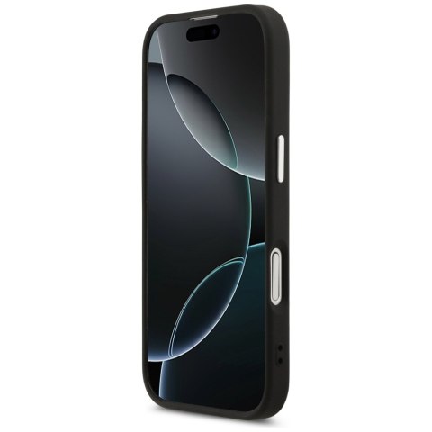 Guess nakładka Grained Triangle Logo MagSafe do iPhone 17 czarna