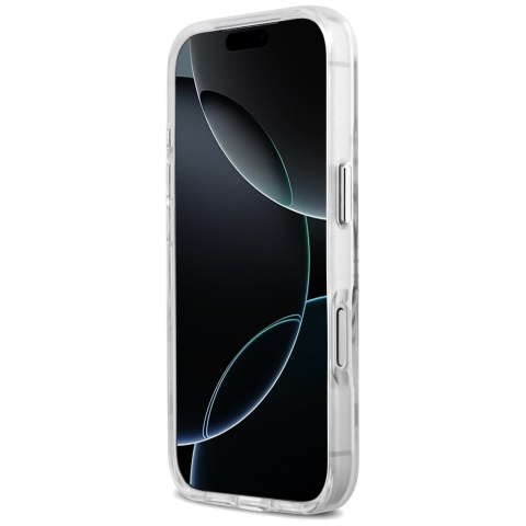 Guess nakładka Metal Outline MagSafe do iPhone 17 Pro srebrna
