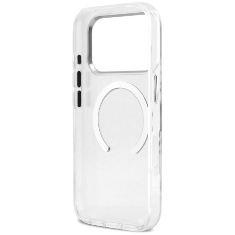 Guess nakładka Metal Outline MagSafe do iPhone 17 Pro srebrna