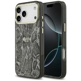 Guess nakładka Python Pattern MagSafe do iPhone 17 Pro Max czarna