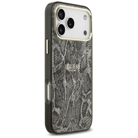 Guess nakładka Python Pattern MagSafe do iPhone 17 Pro Max czarna