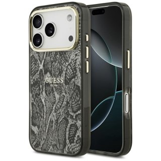 Guess nakładka Python Pattern MagSafe do iPhone 17 Pro czarna