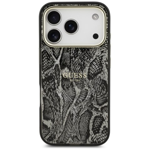 Guess nakładka Python Pattern MagSafe do iPhone 17 Pro czarna