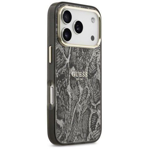 Guess nakładka Python Pattern MagSafe do iPhone 17 Pro czarna