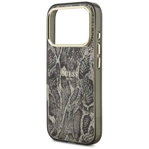 Guess nakładka Python Pattern MagSafe do iPhone 17 Pro czarna