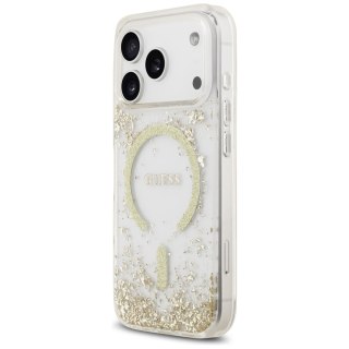 Guess nakładka Resin Bottom Glitter MagSafe do iPhone 17 Pro złota
