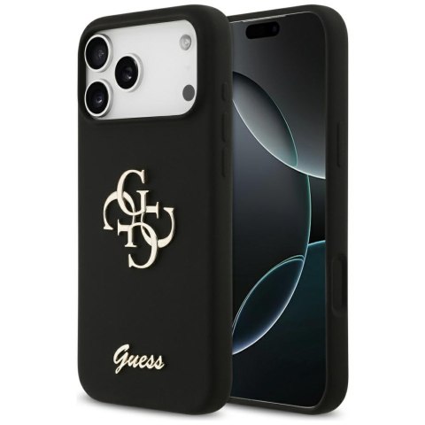 Guess nakładka Silicone Big 4G Script do iPhone 17 Pro Max czarna