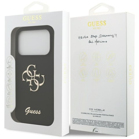 Guess nakładka Silicone Big 4G Script do iPhone 17 Pro czarna