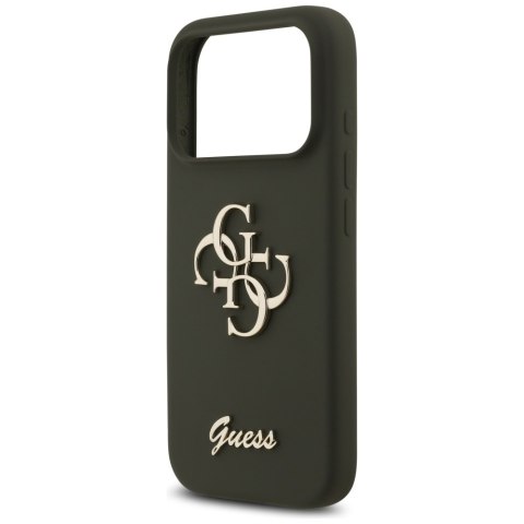 Guess nakładka Silicone Big 4G Script do iPhone 17 Pro khaki