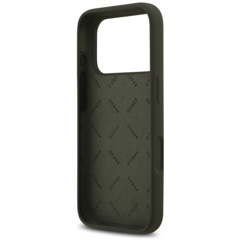 Guess nakładka Silicone Big 4G Script do iPhone 17 Pro khaki