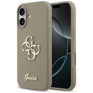 Guess nakładka Silicone Big 4G Script do iPhone 17 brązowa