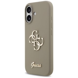 Guess nakładka Silicone Big 4G Script do iPhone 17 brązowa