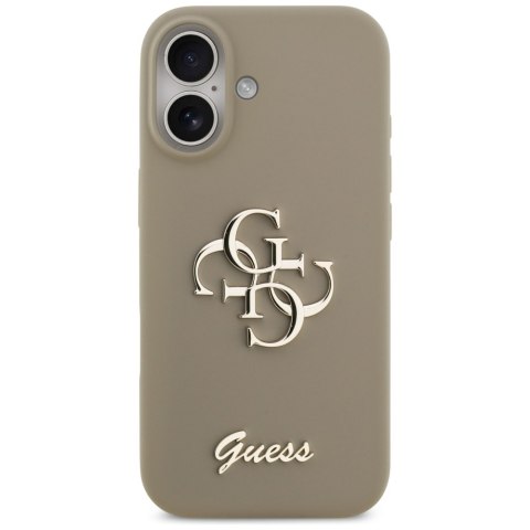 Guess nakładka Silicone Big 4G Script do iPhone 17 brązowa