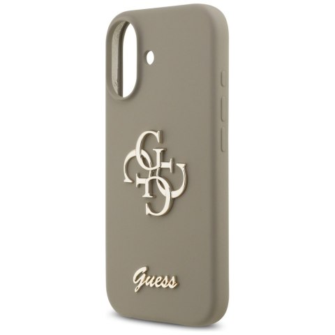 Guess nakładka Silicone Big 4G Script do iPhone 17 brązowa