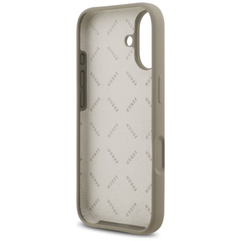 Guess nakładka Silicone Big 4G Script do iPhone 17 brązowa