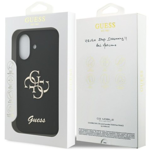Guess nakładka Silicone Big 4G Script do iPhone 17 czarna