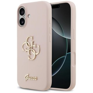 Guess nakładka Silicone Big 4G Script do iPhone 17 różowa