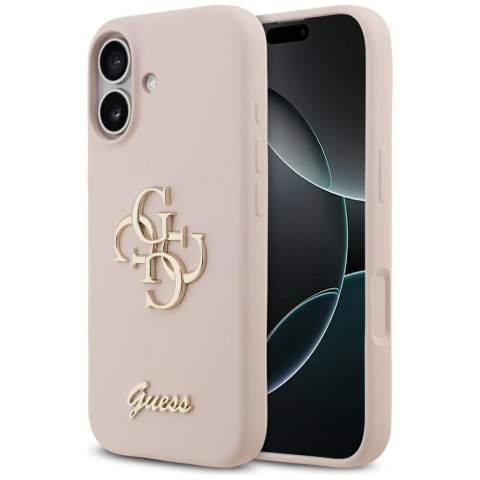 Guess nakładka Silicone Big 4G Script do iPhone 17 różowa