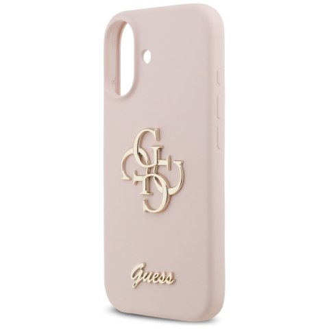 Guess nakładka Silicone Big 4G Script do iPhone 17 różowa