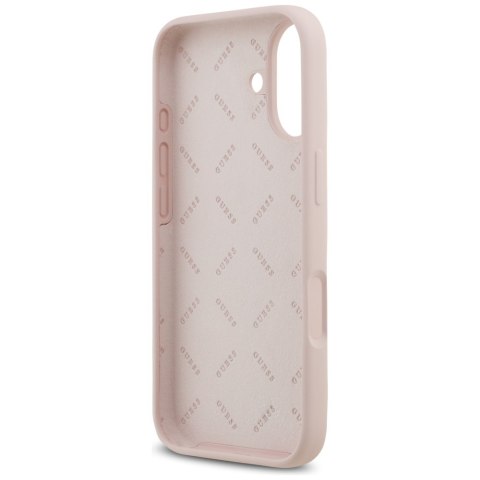Guess nakładka Silicone Big 4G Script do iPhone 17 różowa