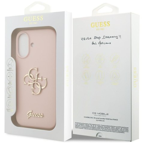 Guess nakładka Silicone Big 4G Script do iPhone 17 różowa