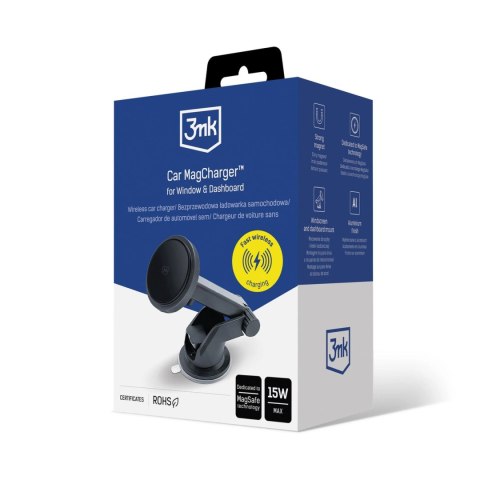 Uchwyt samochodowy 3mk Car MagCharger na szybę i deskę rozdzielczą