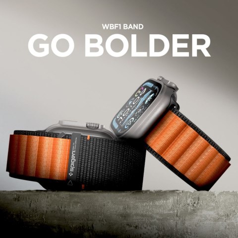 SPIGEN WBF1 BAND APPLE WATCH 8 / 9 / 10 / 11 / SE / ULTRA (44 / 45 / 46 / 49 MM) BLACK/ORANGE