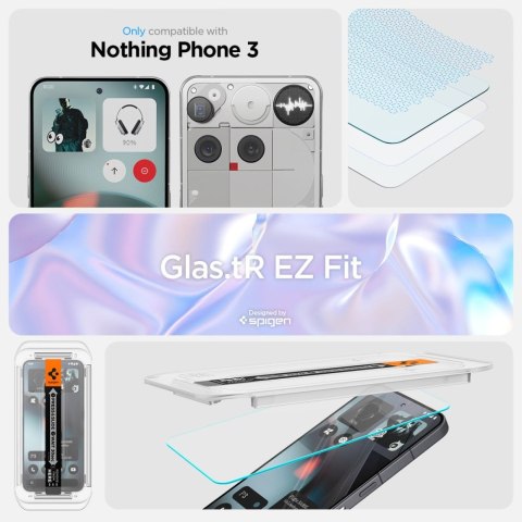 SZKŁO HARTOWANE SPIGEN GLAS.TR "EZ FIT" 2-PACK NOTHING PHONE 3 CLEAR
