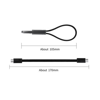 TECH-PROTECT ULTRABOOST DNA KEYCHAIN TYPE-C CABLE PD 60W / 3A IRON GREY