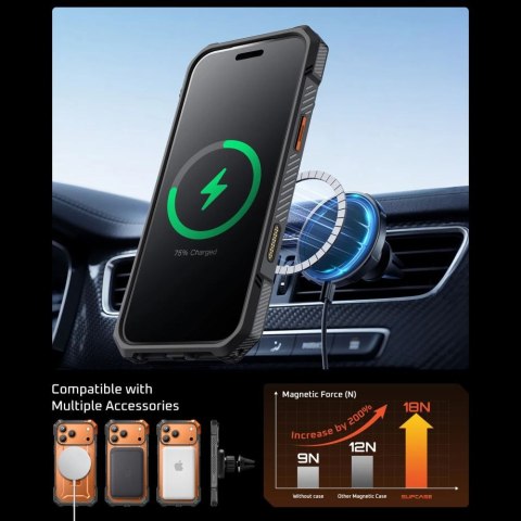 SUPCASE UB GRIP MAG MAGSAFE IPHONE 17 PRO MAX CLEAR/CORAL