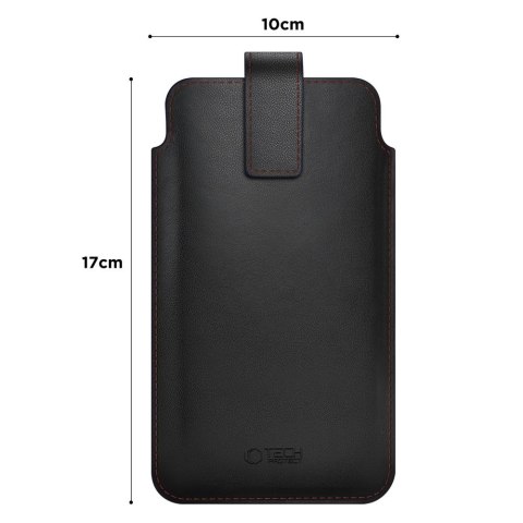 TECH-PROTECT SM65 UNIVERSAL PHONE POUCH 6.0-6.9 INCH BLACK/RED