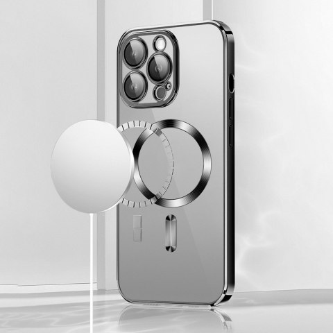 Vmax nakładka Electroplating Mag TPU do iPhone 15 Plus 6,7" czarna
