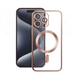 Vmax nakładka Electroplating Mag TPU do iPhone 15 Pro 6,1" różowo-złota