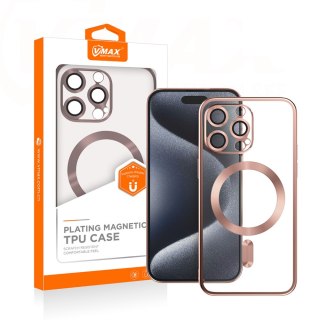 Vmax nakładka Electroplating Mag TPU do iPhone 15 Pro 6,1" różowo-złota