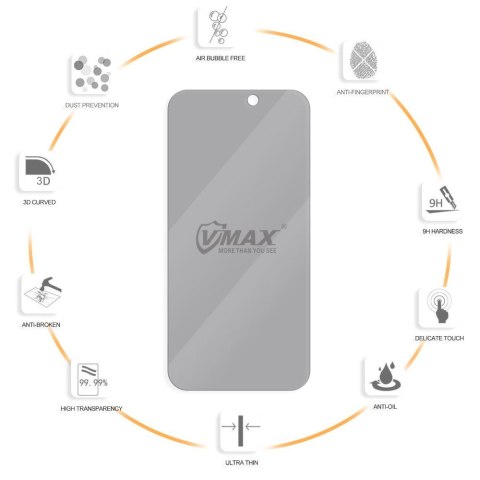Vmax szkło hartowane 0.33mm 2,5D high clear privacy glass do iPhone 14 Pro Max 6,7" Vmax szkło hartowane 0.33mm 2,5D high clear privacy glass do iPhone 14 Pro Max 6,7"